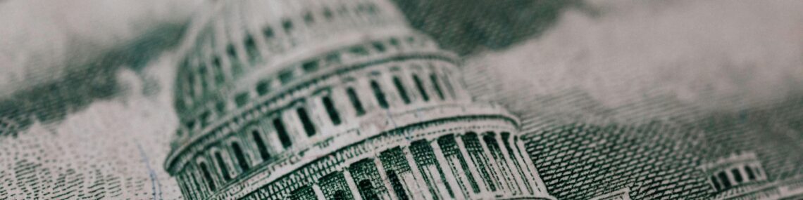 Close up photo of United States currency