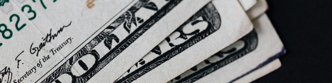 Stack of 20 dollar bills