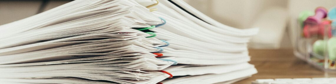 A Close-Up Shot of Paper Clipped Documents