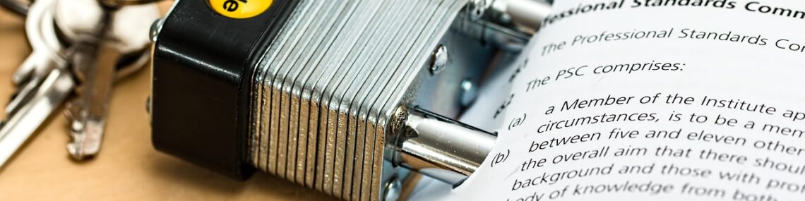 Representation of a secure and important legal contract