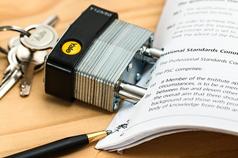 Representation of a secure and important legal contract