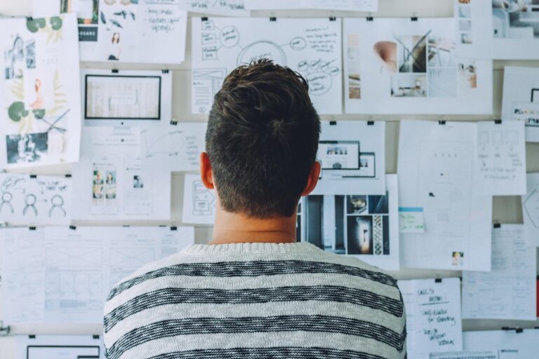 Startup founder planning business strategy