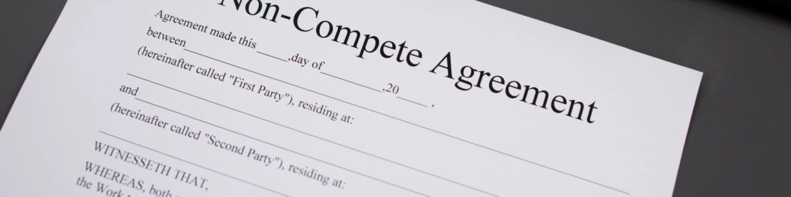 Non Compete Agreement. Business Competition Contract And Law