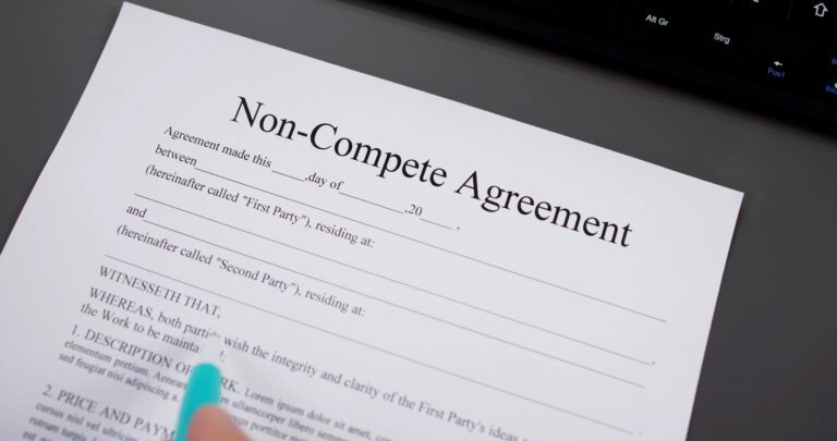 Non Compete Agreement. Business Competition Contract And Law