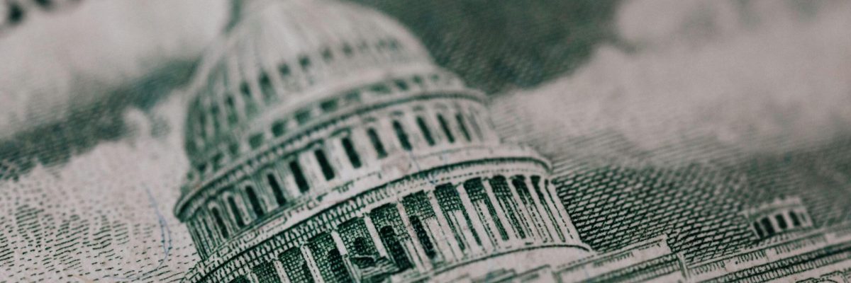 Close up photo of United States currency