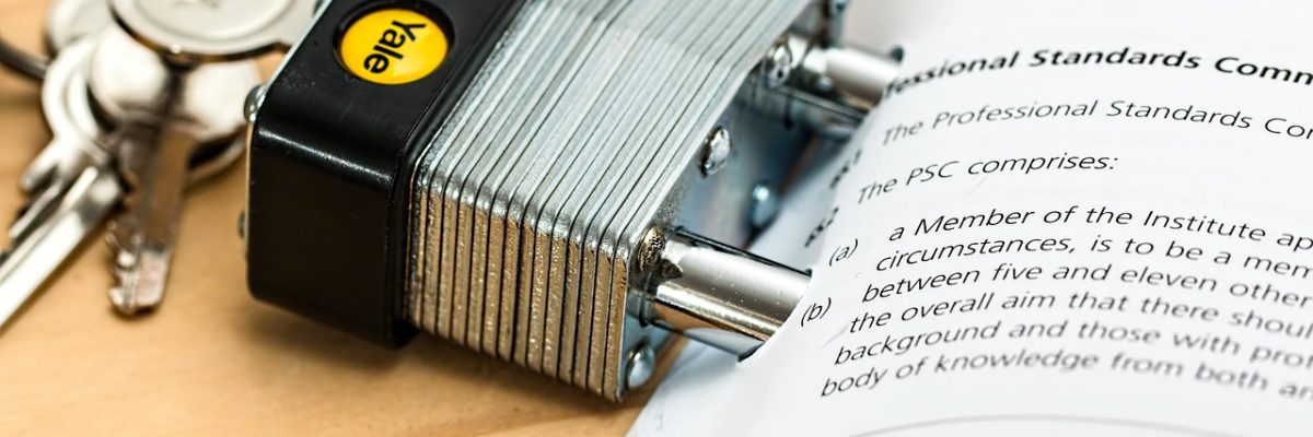 Representation of a secure and important legal contract